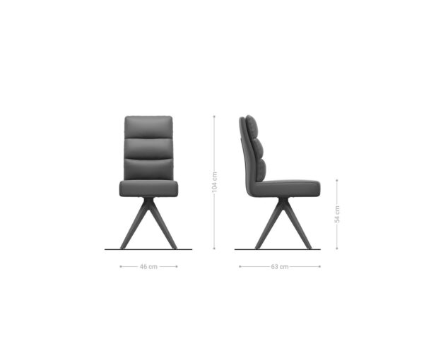 Otočná židle Pela-Flex taupe vintage mikrovlákno dřevěná podnož hranatá - Image 6
