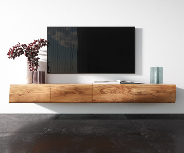 TV stolek Nová 175 cm přírodní akácie 4 dvířka závěsné - Image 4