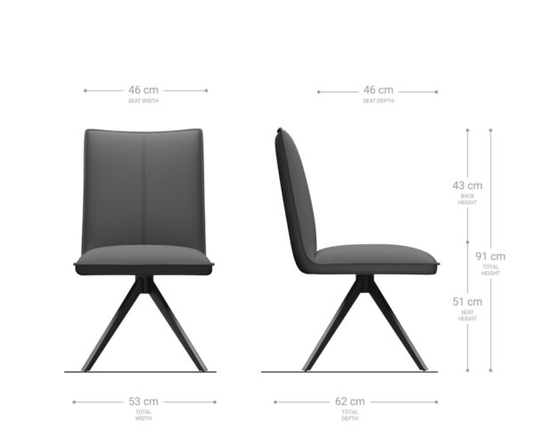 Otočná židle Lelio-Flex křížová podnož široká nerezová ocel mikrovlákno taupe 360° - Image 6