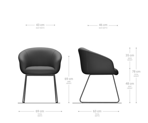Jídelní židle Vinka-Flex tenká podnož kovová černá smíšené materiály taupe taštičkové pružiny - Image 6