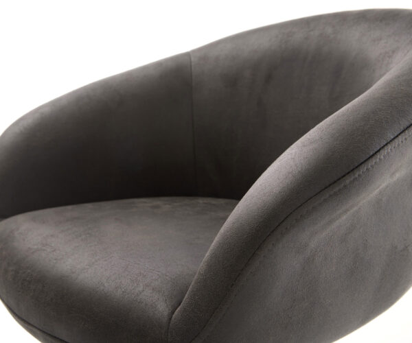 Jídelní židle Vinka-Flex s područkami antracitová vintage křížová podnož zúžená nerezová 180° otočná taštičkové pružiny - Image 4