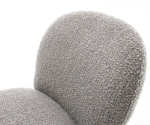 Jídelní židle Nube-Flex konzolová podnož plochá kov bouclé stříbrnošedá taštičkové pružiny - Image 4