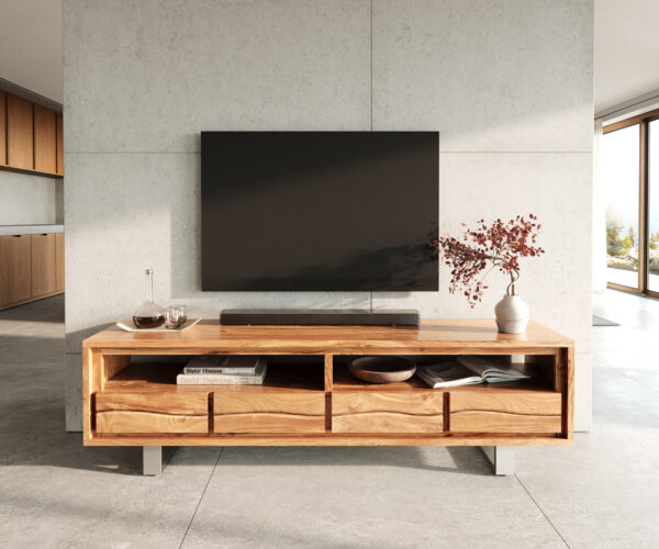 TV stolek Live Edge 190 cm akácie přírodní 4 zásuvky - Image 2